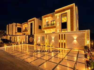 4-Bedroom Villa for Sale in Al Helio, Ajman Villa for Sale in Al Helio The kitchen is equipped with essential appliances and connects directly to th