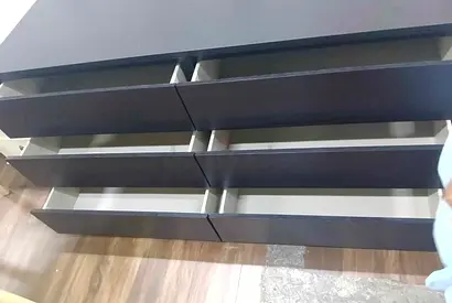 IKEA malam chester drawers 6 black color