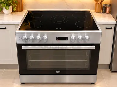 Beko electric stove top 5 hobs 90by60cm excellent working good condition