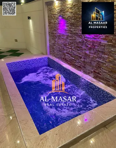 للايجار فيلا زاويه بالياسمين عجمان بمسبح خاص جاهزه للسكن مباشرة