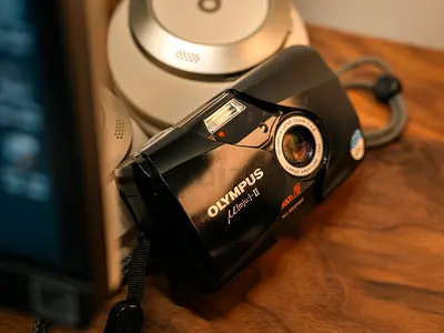 Olympus mju-II (Stylus Epic) 35mm f/2.8 Film Camera - Black, Working