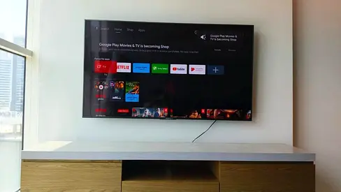 Sony 65” Smart LED TV - Wall Mounted, Good Condition