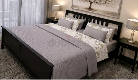 Solid wood King Bed Set IKEA 6pcs. Like new