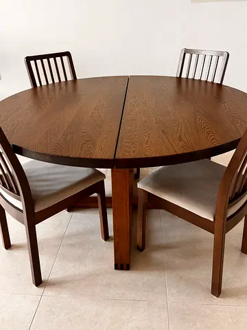 IKEA MÖRBYLÅNGA Dining Set with 4 NÄSINGE Chairs