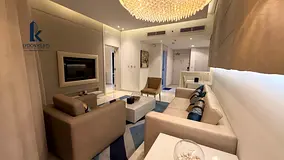 Luxury Fully Furnished 1BR for monthly Rent in DAMAC Voleo | city and Canal Views, Modern Amenities,