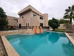with swimming pool 4 Bed room All Master room Hall Majlis 2 Balcony big yard wardrobe