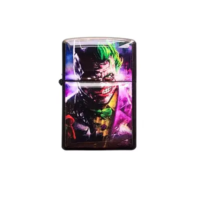 Vintage-style Joker Graphic Metal Zippo-style Lighter - UNUSED - 209