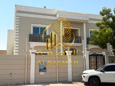 Corner villa for sale on two streets in Sharjah, Al Nakheelat area. Owned by UAE nationals and GCC