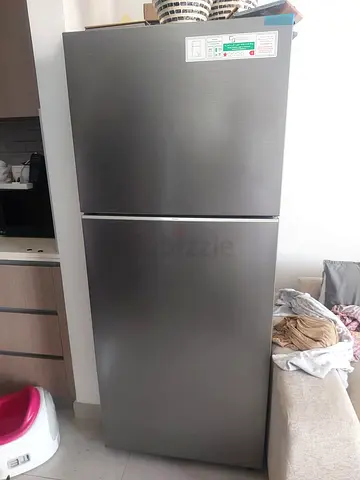 Samsung 500ltr Top Freezer Refrigerator - Stainless Steel Finish, Good Condition width 70cm.