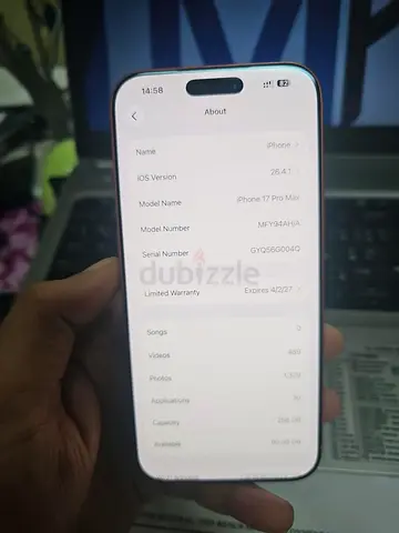 🍊 iPhone 17 Pro Max 256GB Orange | 100% Battery | 49 Cycles | Warranty Until Apr 2027 | Box