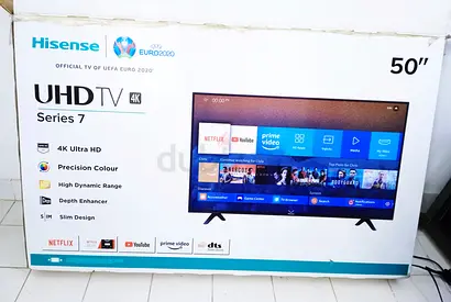 Hisense 50 inch 4k Smart LED TV With Box - Good Working Condition