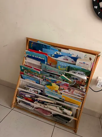 Wooden Kids Book Rack.