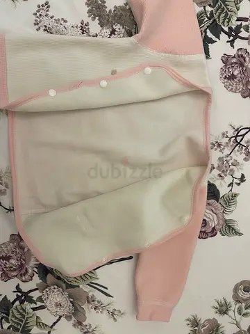 Pink Newborn Baby Jacket/Cardigan - Soft Lined, Snap Buttons