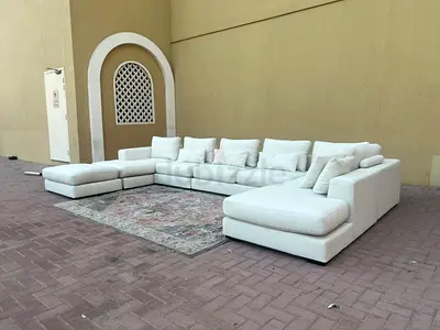 Looking Great Condition Marina Home feather 🪶 filled U Shape Sofa Beige