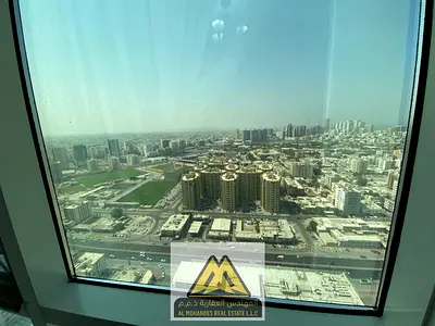 غرفة وصالة مفروشة للإيجار في أبراج الواحة – الراشدية 1 | إطلالة مفتوحة | جيم ومسبح | موقف سيارة