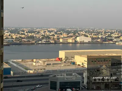 Beautiful one-bedroom apartment with a living room in Al Khor Towers, featuring a sea view. Bedroom Bathroom Closed kitchen Central air conditioning E