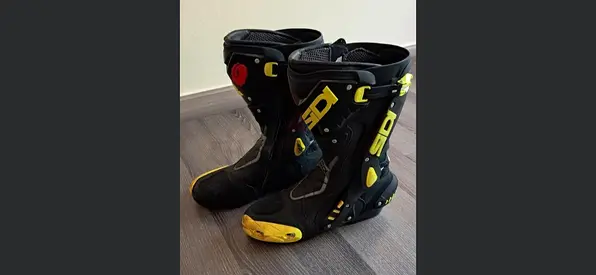 Motocross boots race track