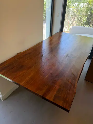 Solid Live-Edge Wood Dining Table - Seats 6