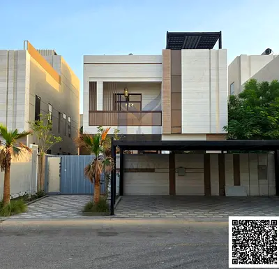 Luxury villa for rent in Al Yasmin, two floors and a roof, 5 main rooms, very prime location, price