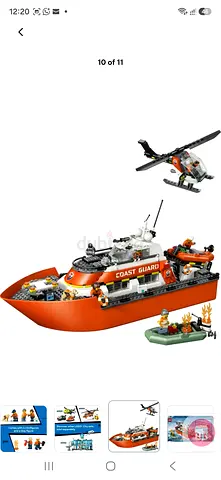 Collection of Legos for sale Coast Guard Rescue Boat Building Toy Set with Helicopter and Figures