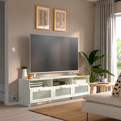BRIMNES
TV bench, white, 180x41x53 cm