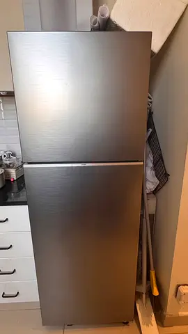 Used stainless steel double-door fridge - good working condition