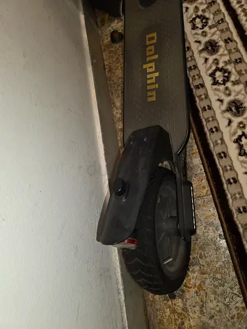 Used Dolphin electric scooter — rear-wheel view, working condition