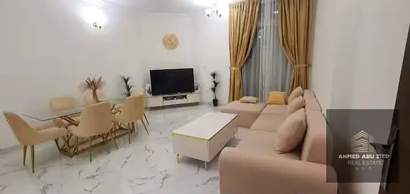 # Furnished 2-Bedroom + Living Room Apartment for Sale in Oasis Tower – Ajman | 1,714 sq. ft. | Pay