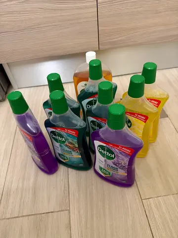 Bundle of 9 Dettol Floor Cleaners - assorted scents, not used