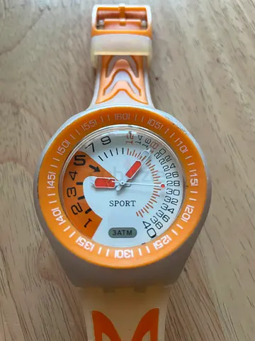 Orange Diver sport wristwatch — 3ATM water resistant