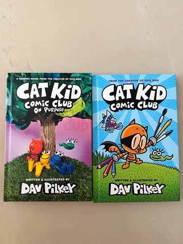 Cat Kid Comic Club (Two Hardcover Books) by Dav Pilkey