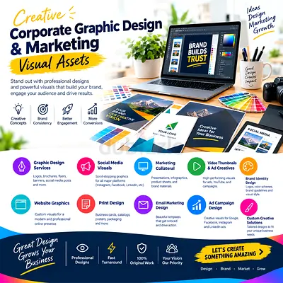 Creative Corporate Graphic Design & Marketing Visual Assets