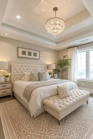 Stylish cozy off white colour 180*200 king size bed