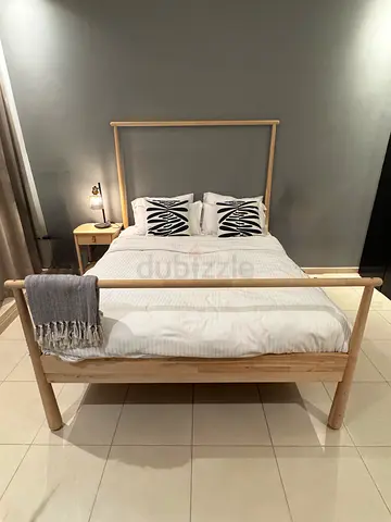 Ikea Gjora Queen size Wooden bed 150x200cm