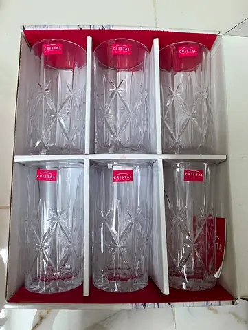 Cristal Collection Imperia Highball Glass Set (6 Pieces - Brand New)