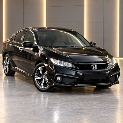 Honda Civic 2020 LX Sport | GCC Specs | Black / Beige |