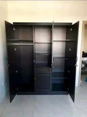Large 3-Door Black Wardrobe / Armoire - Good quality