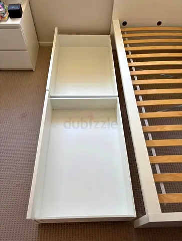 IKEA malam  singel size bed 2 storage drawers underneath is available