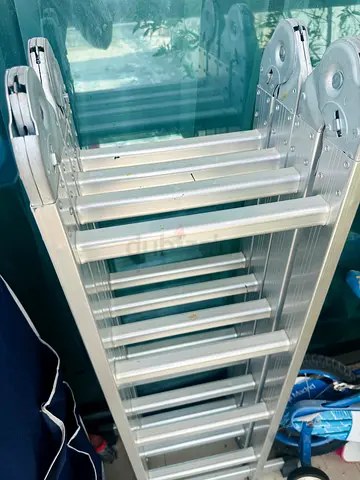 Foldable Multi-Position Aluminum Ladder - Good New Condition