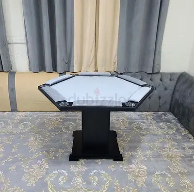 Card Gaming Table with Built-in Cup Holders