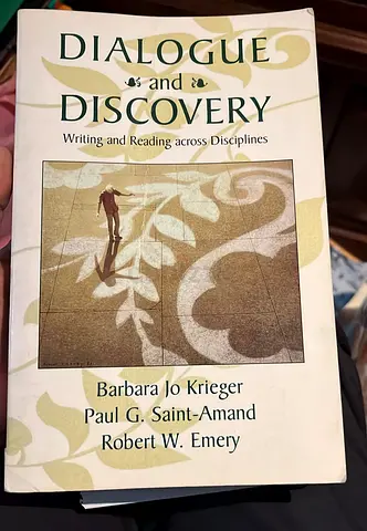 Non-fiction book titled Dialogue and Discovery