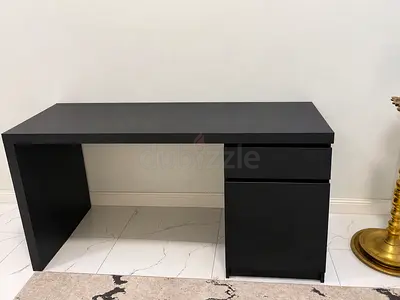 Black Modern Office Desk with Drawer Unit from IKEA, Orginal price is 849 AED, selling price 500