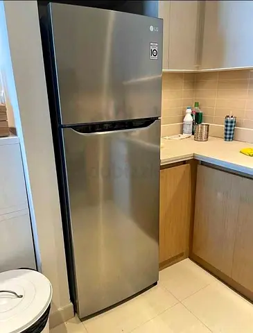 LG Stainless Steel Top Freezer Refrigerator – Good Working Condition