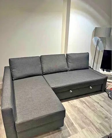 Grey L-shaped Corner Sofa bed with Storage - Excellent Condition