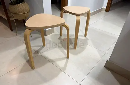 Set of 2 Light Wood Nesting/Side Stools - Simple Modern Design
