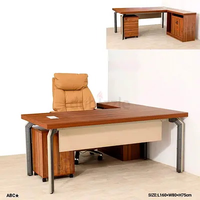 Brand new L shape wooden Office Manager Table 160 cm Available
