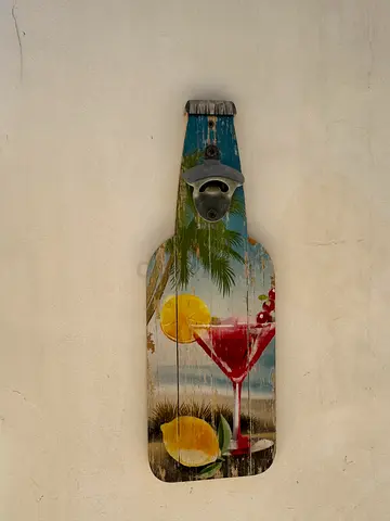 Bottle opener wall mounted