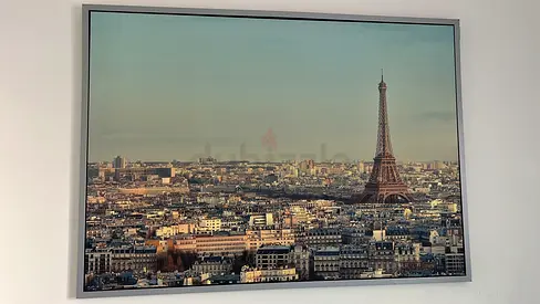 Framed Paris Eiffel Tower Cityscape Wall Art
