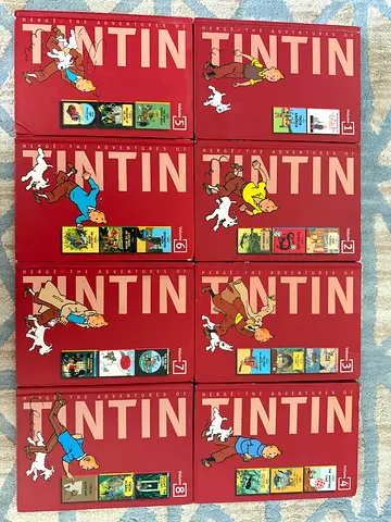 The Adventures of Tintin - Volumes 1 to 8 (Red Collection)