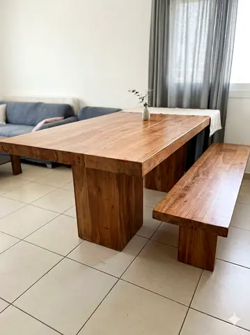 Almost New – Premium Solid Wood Dining Set for Sale! Selling a beautiful, modern minimalist solid wo